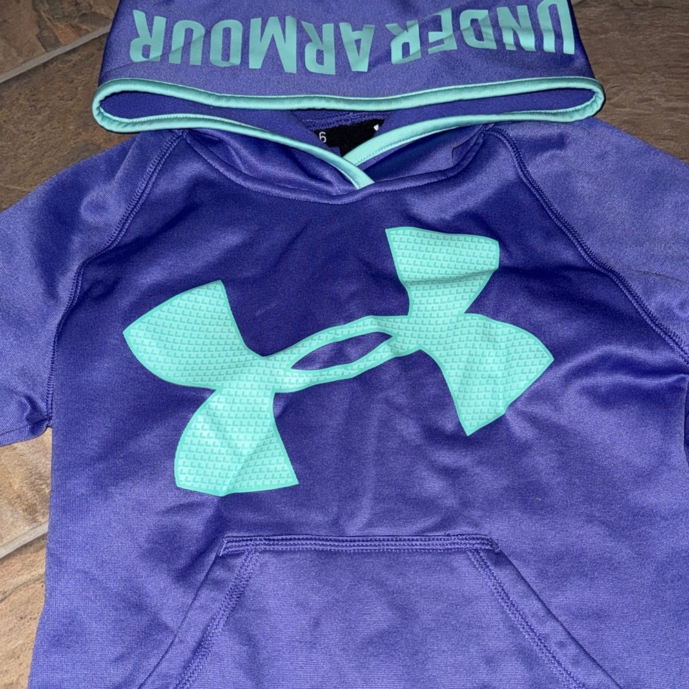 Under Armour Kids' Blue and Teal Hoodie
